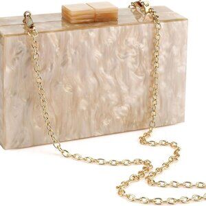 Brand New Acrylic Clutch Purse 7.08x1.96x4.33 inch Multi-Function Elegant Banque